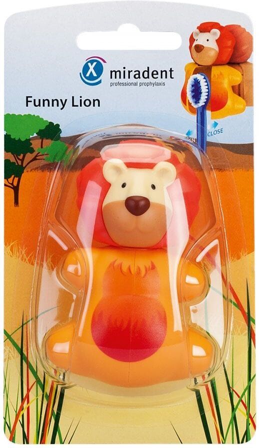 Miradent Kinderzahnbürstenhalter Funny Löwe 1stk