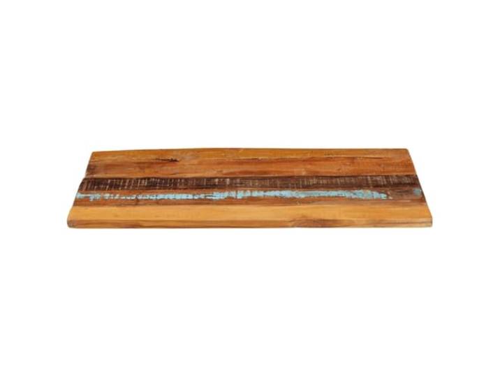 Tischplatte Rechteck 60x100 cm aus Massivholz aus Recyclingholz Mangoholz und Teakholz, rustikaler Charme, universell einsetzbar, leichte Reinigung, einzigartige Optik