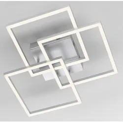 Deckenleuchte ANUBIS (LBH 52x52x9 cm) - silber - LBH 52x52x9 cm