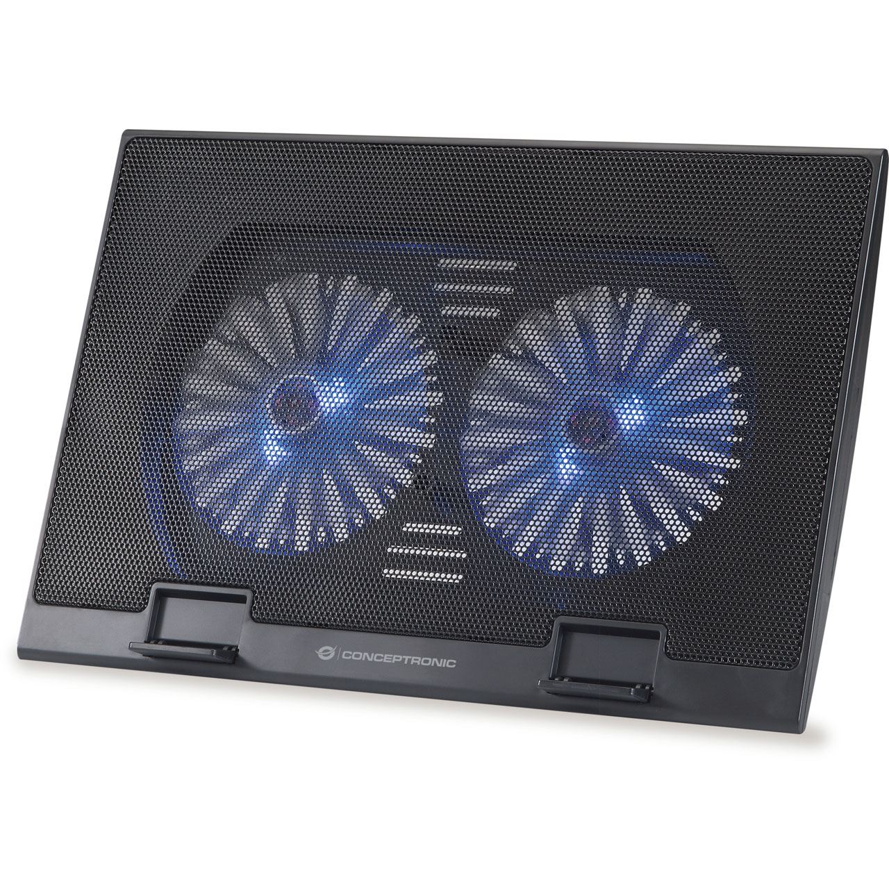 Conceptronic THANA 02B Notebook Cooling Pad, bis 17"/2 Lüfter