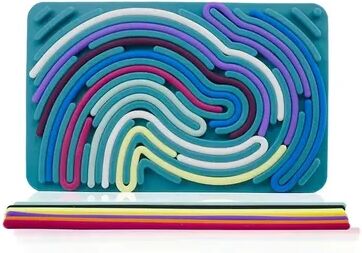 Discount Dollar Deals Montessori Sensory Activity Board For Kids Travel Toy For Motor Skills Development Screen Free Play blue