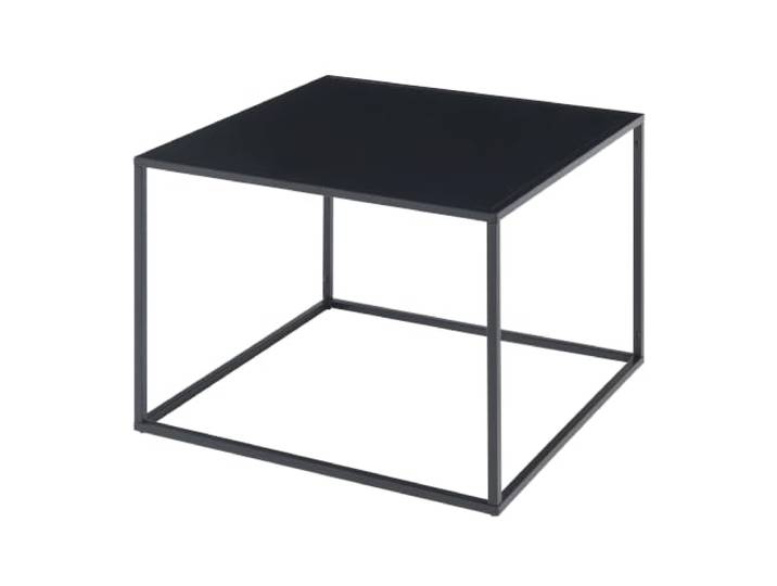 Helloshop26 Couchtisch Konsole Beistelltisch mit quadratischer Platte Stahl 60 x 60 x 45 cm schwarz matt 03_0010851