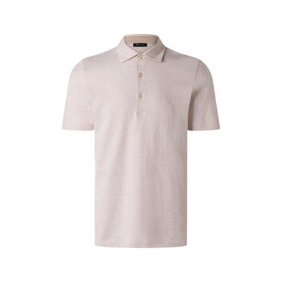 Poloshirt MAERZ MUENCHEN "Maerz Muenchen 661001 Poloshirt Herren Bekleidung", Herren, Gr. 52, beige, 85% Baumwolle, 15% Leinen, Shirts