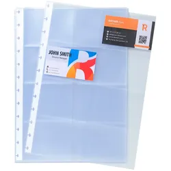 Exacompta 10 Ersatzhüllen für Visitenkartenbuch 75251E, Format DIN A4