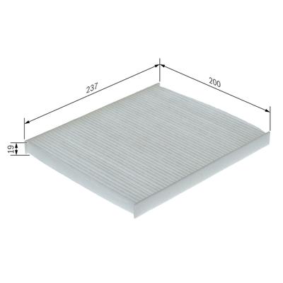 BOSCH Filter, Innenraumluft 1 987 435 151 für JEEP
