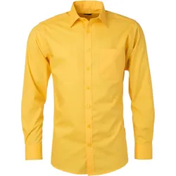 James & Nicholson Herren Popeline Hemd langarm JN678 yellow L