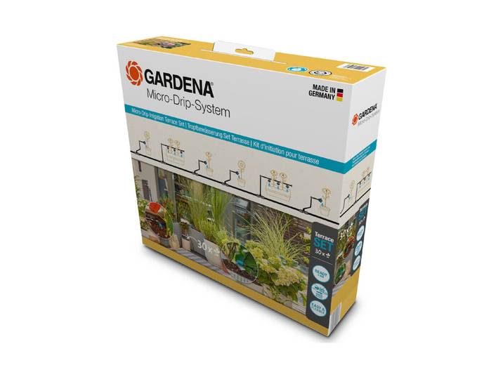 Gardena Start Set Tropfbewässerung Terrassen bis zu 30 Pflanzen