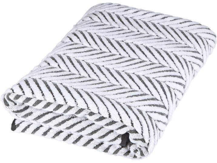 Duschtuch ROSS Sensual 9002 , schwarz-weiß (anthrazit, weiß), B:75cm L:140cm, Frottier, Obermaterial: 100% Baumwolle, Handtücher, Duschtuch, im Zopfmusterstil