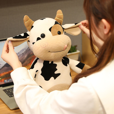 Playful Picks Cute Cozy Cow Stuffed Animal Fluffy Hugging Plush Toy, Perfect Gift For All Ages 40cm