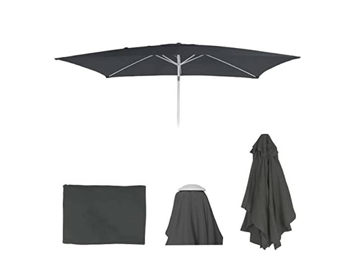 Mendler Toile de Rechange pour Parasol N23 2x3m rectangulaire Tissu/Textile 4\,5kg Anthracite