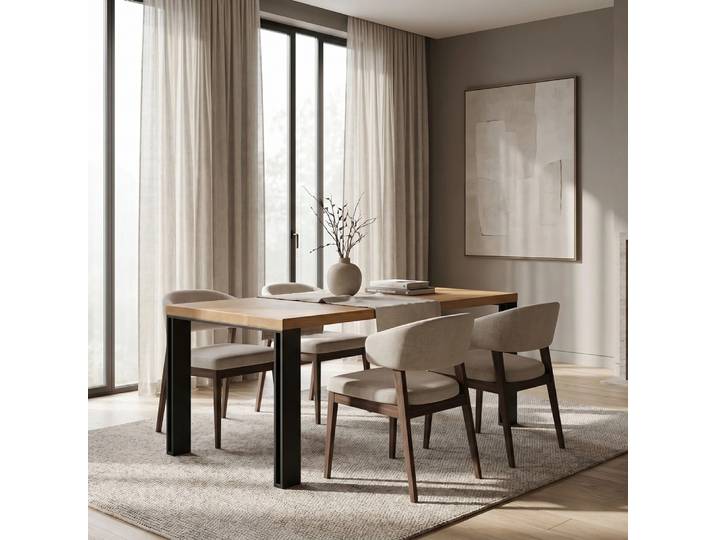 Fold-Tisch aus Massivholz 140x80 cm Danzz
