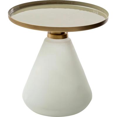 Beistelltisch PAROLI "LarsII", weiß (weiß, gold), B:45cm H:45cm T:45cm, Tische, Beistelltisch