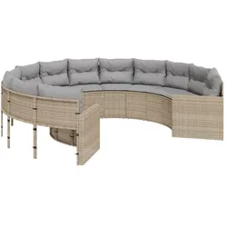 vidaXL, Gartenlounge, Mudenau (Rund (pe rattan))