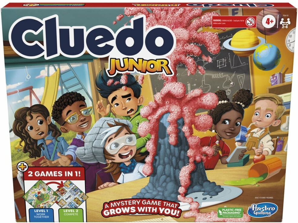 Cluedo Junior 2-in-1 Mystery Board Game for 2-6 Players, Ages 4-5, by Hasbro UK