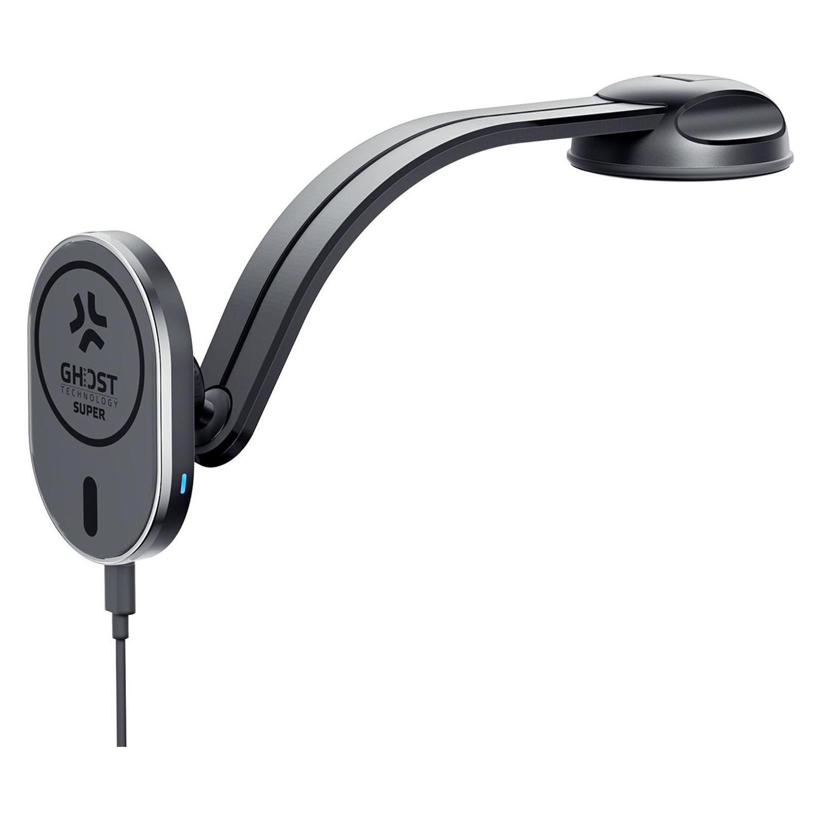 Celly Autohalterung Armaturenbrett/Windschutzscheibe MagSafe Kabelloses Laden 15 W (GHOSTSUPMAGFLCH)