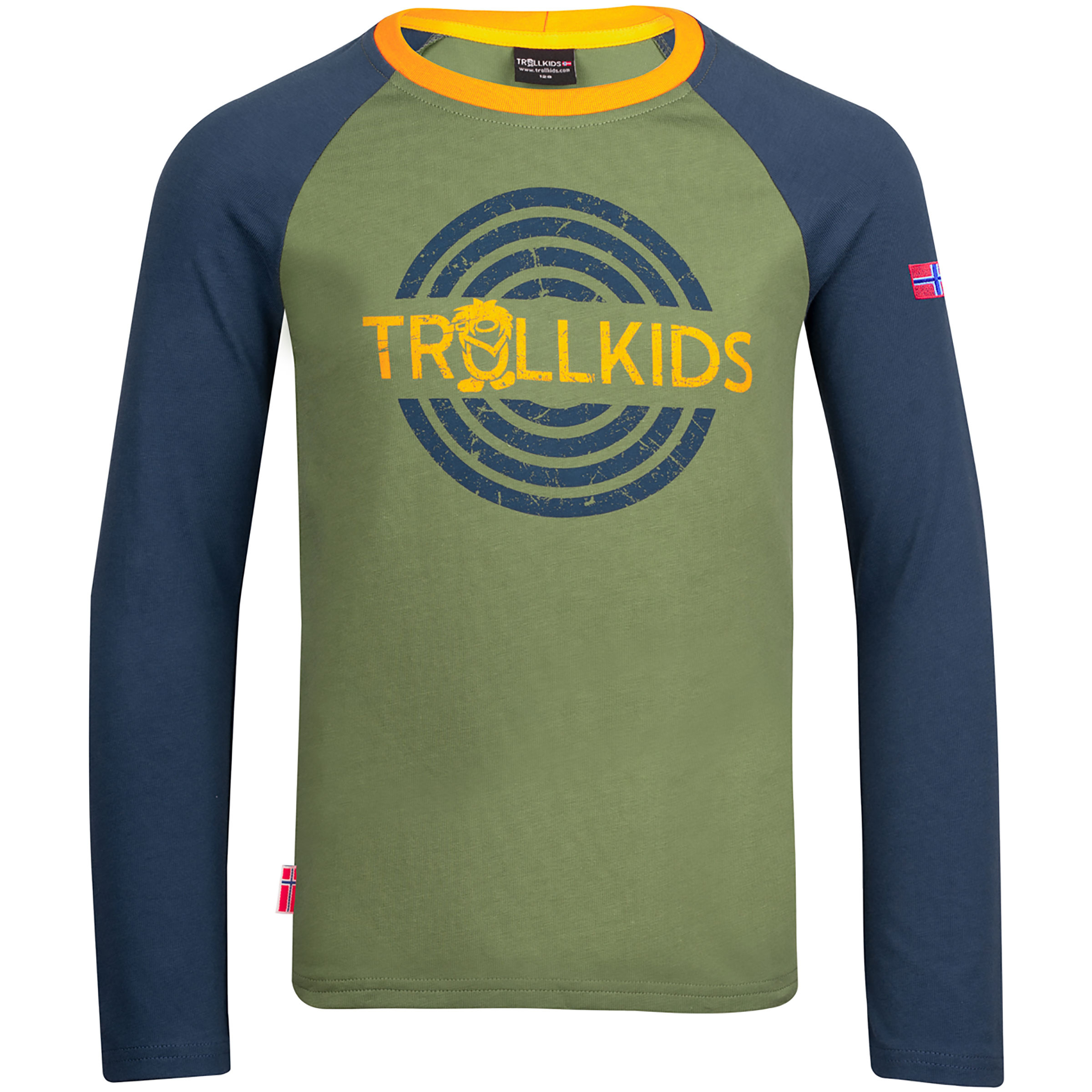 Trollkids Preikestolen Kinder Longsleeves gruen Größe 176 Lifestyle Hautfreundlich
