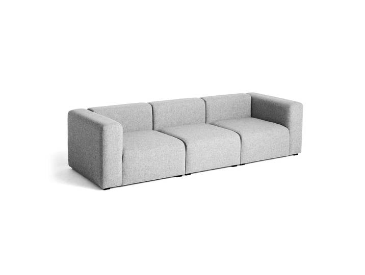 HAY - Mags Sofa 3-Sitzer, Kombination 1, grau (Hallingdal 130) (EU)