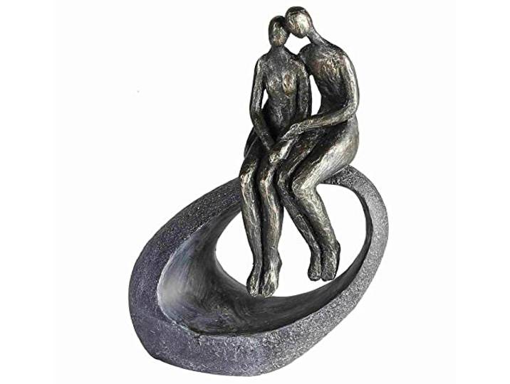 Casablanca Statue Couple Moment\, Résine Bronze Gris 27 cm Un joli symbole de complicité amoureuse. Trouve sa place au salon comme au bureau. Une jolie idée cadeau à offrir.