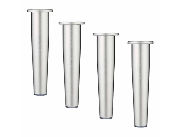 JGHITROME Möbelbeine, Möbelstützfüße, 4 Stück, Metall, Sofa-Ersatzbeine, DIY-Stützfüße, Bettfüße, Aluminiumlegierung, Schrankfüße, verstellbare Höhe 0 ~ 15 mm (Silber, 15 cm)
