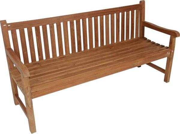 Teakholzbank - 180x65x92 cm - Gerade Rückenlehne - Nachhaltiges Holz