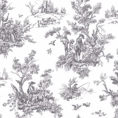 Toile Westport 32.7-foot x 20.5-inch-inch Irish Countryside Toile Wallpaper
