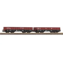 PIKO 58261 H0 2er Set Flachwagen 401Zb, PKP, Ep. IV