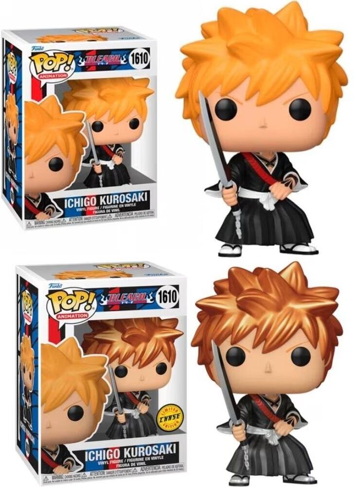 Funko Pop Animación Bleach Ichigo Kurosaki Edición Chase Metálica 75508 Talla Única Unisex
