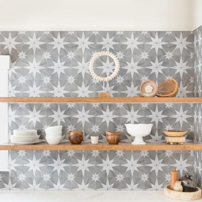 "Merola Tile Llama Stella Loire Verso Silver Smoke 9-3/4"" x 9-3/4"" Porcelain Floor and Wall Tile"