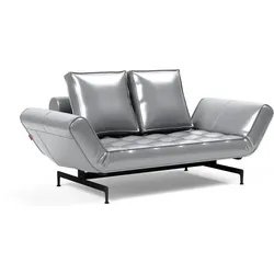INNOVATION LIVING Schlafsofa Ghia Laser Lederoptik Silvershine