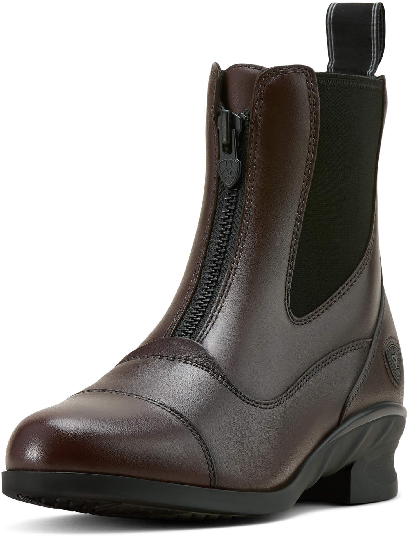 Women's Heritage Zip Paddock Boots in Light Brown Leather, Size: 7 B / Medium by Ariat