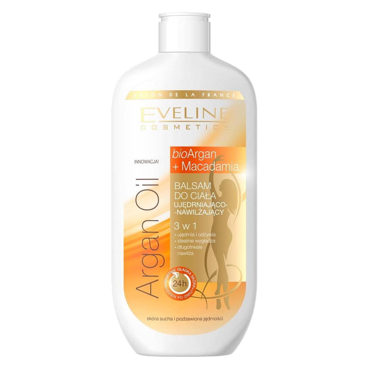 Eveline Argan Oil 3In1 Firming & Moisturizing Is Score Dry 350Ml (Körpermilch, 350 ml) (089564)