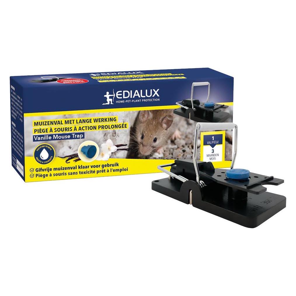 Edialux Giftfreie Mausefalle mit Vanillearoma, langlebiger Köderblock zur Erkennung von Mäusen (EDX-1101003860)