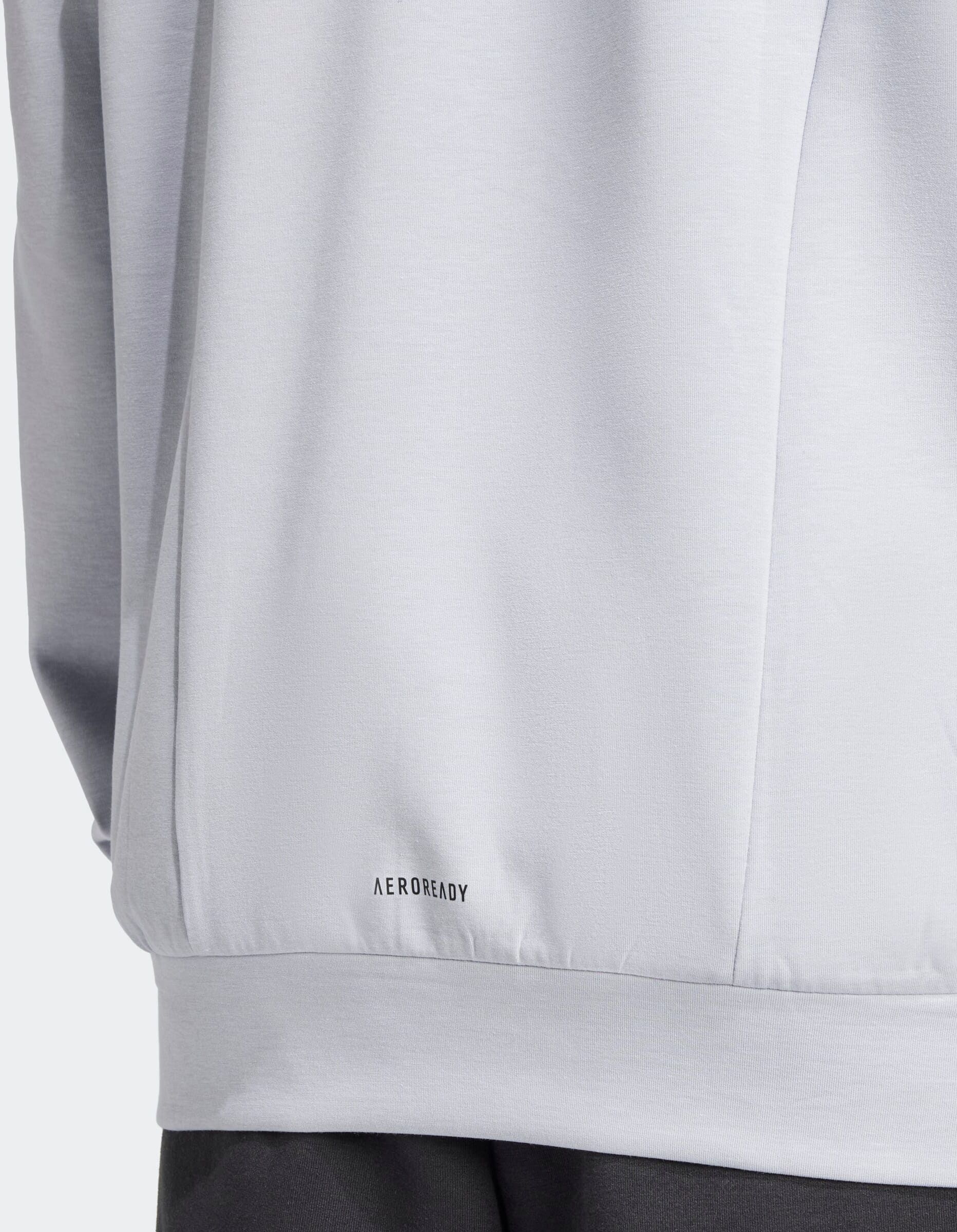 Sweatshirt ADIDAS PERFORMANCE "DESIGNED FOR TRAINING RUNDHALS", Herren, Gr. S, halo silber, Obermaterial: 73% Polyester, 19% Baumwolle, 8% Elasthan, normal, Rundhals, angesetztes Bündchen, Sweatshirts Sweatshirt, mit angesetztem Bündchen, atmungsaktiv, no