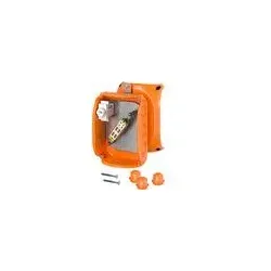 Hensel 62000449 Kabelabzweigkasten mit Funktionserhalt, 1,5-4 qmm, 5polig, Thermoplast, zwei abgesicherte Abzweige FK 1604 2F