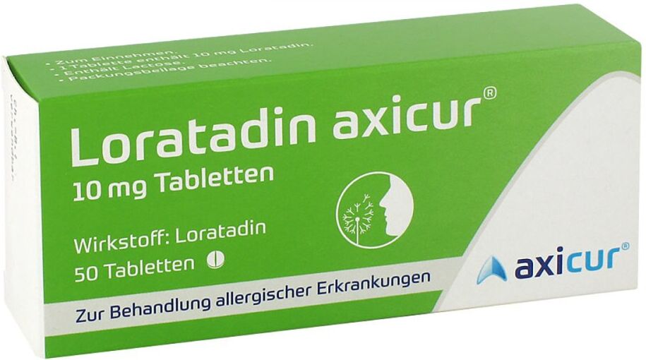 Loratadin axicur 10 mg Tabletten 50stk