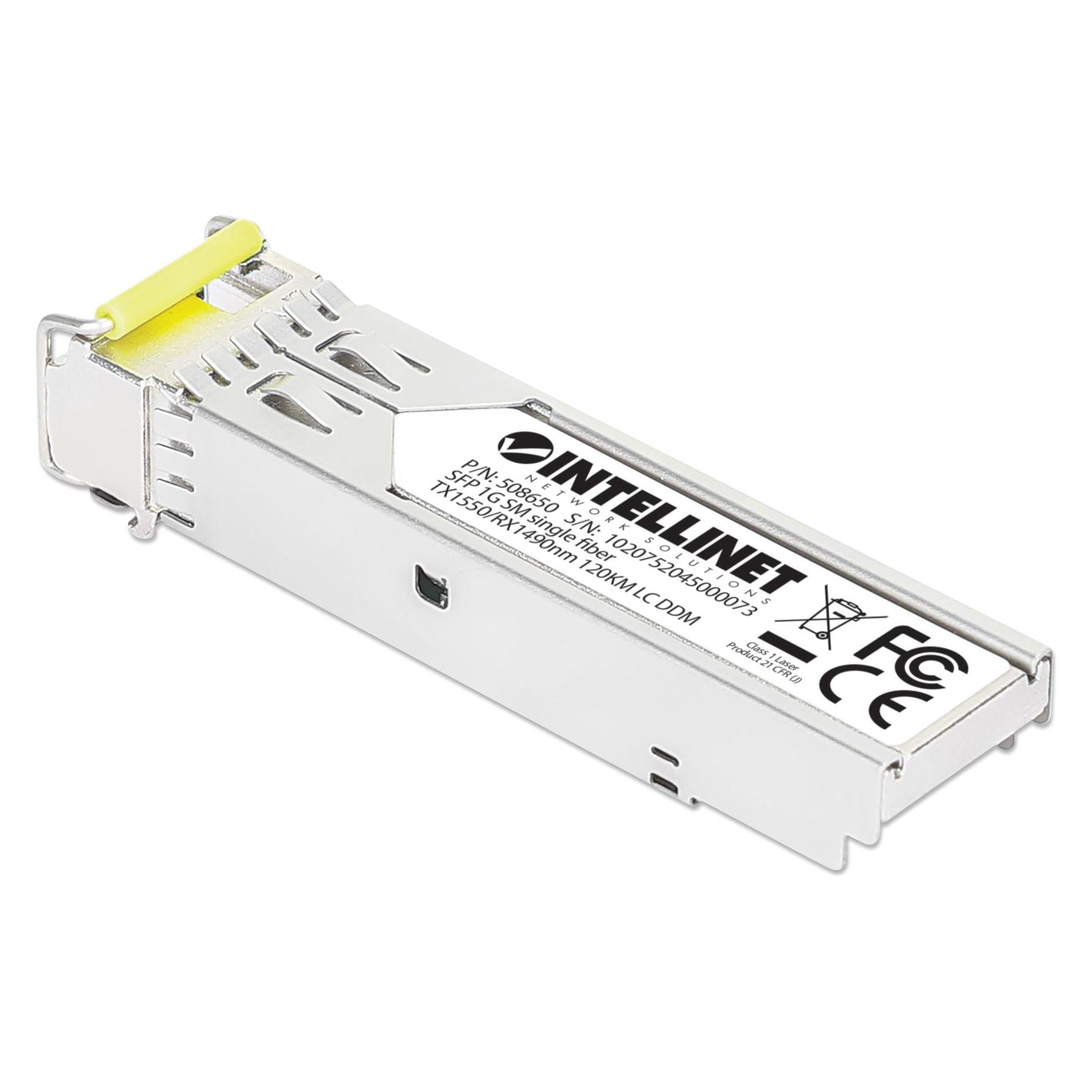 Intellinet Gigabit SFP Mini-GBIC Transceiver WDM bidirektional für LWL-Kabel (508650)