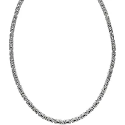 Zeeme Basic Halskette Silber 925 poliert Königskette 4mm breit
