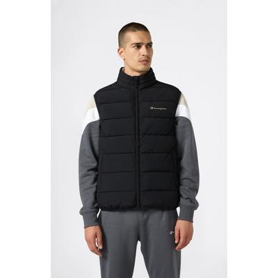Steppweste CHAMPION "Padded Outdoor Vest", Herren, Gr. S (44/46), schwarz (nbk), Obermaterial: 100% Polyamid, Westen Steppweste, leichte Qualität, aus Polyamid, sportlicher Stil