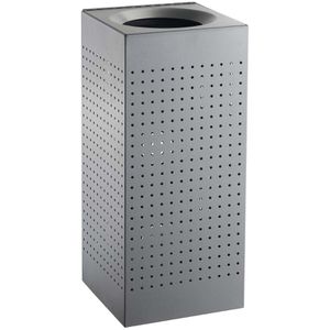 Böttcher-AG Mülleimer grau, aus Metall, 60 Liter