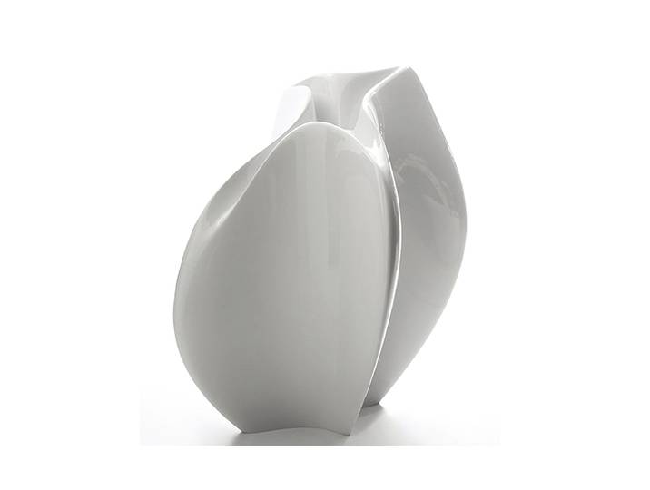 SERRALUNGA vase FLOW-M (Blanc brillant - LLDPE)