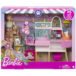 Mattel GRG90 - Barbie - Spielset mit Puppe und Zubehör, Haustiersalon