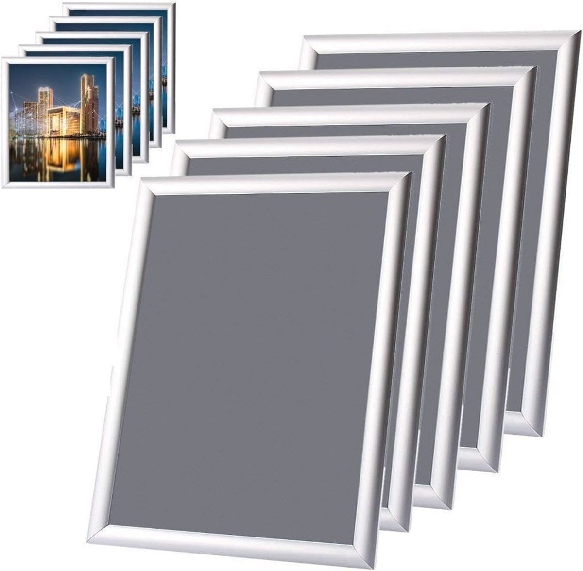 Set van 5 waterdichte aluminium klikframes voor A4 posters