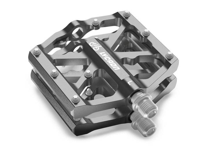 Fahrradpedale Aluminiumlegierung rutschfest Titaniumgrau, Grau, Metall, 9.7x1.8x10.4 cm, Freizeit & Co, Sport & Fitness, Fahrräder, Fahrradzubehör