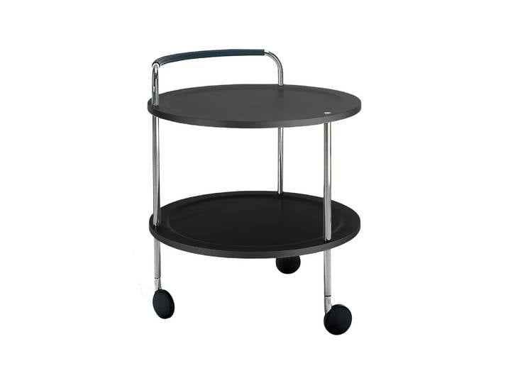 SMD Design Trolley Round basic Servierwagen Dunkelgrau, Chromgestell