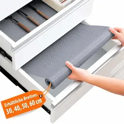 Relaxdays Schubladenmatte zuschneidbar 6m Grau