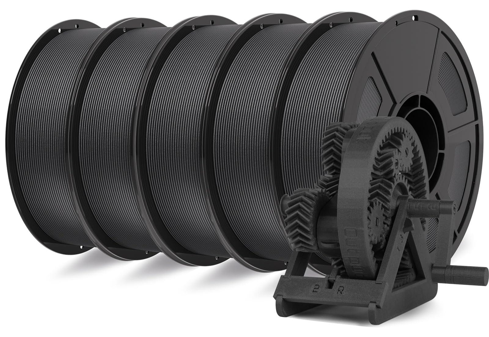 Selius 3D Printer Filament PETG met 20% koolstofvezel - Zwart - 1.75 mm - 5 kg