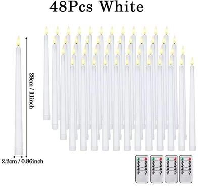 Inspire Essentials LED Flameless Taper Candles Set Battery Operated Flickering Candle Decor For Home And Events 13