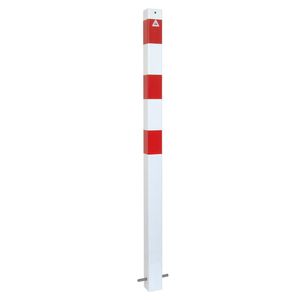 Schake Absperrpfosten 470B, rot/weiß, aus Metall, zum Einbetonieren, 7 x 130cm, starr