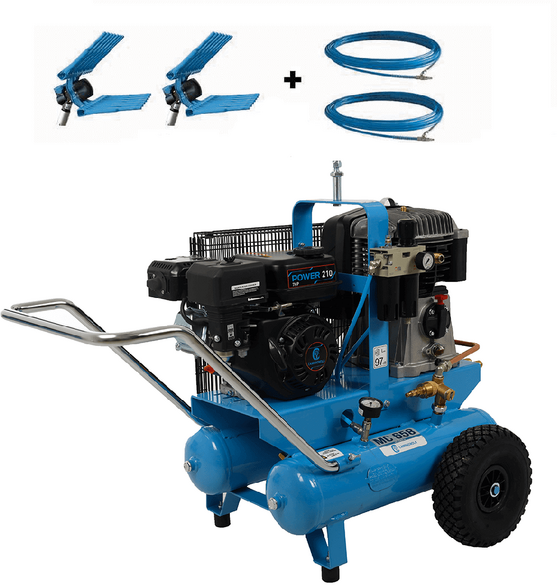 Campagnola MC 658 - KIT Motorkompressor  7 PS  + 2 pneumatische Olivenrüttler Tuono Evo