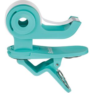 Scotch Klebebandabroller Clip & Twist, türkis, Tischabroller für Klebeband 19mm x 33m